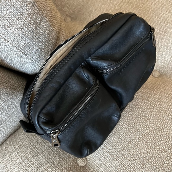 Longchamp Le Pliage Cuir Leather Black Belt Bag - Picture 3 of 13